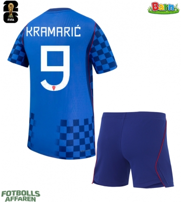 Kroatien Andrej Kramaric #9 Bortaställ Barn VM 2026 Kortärmad (+ Korta byxor)